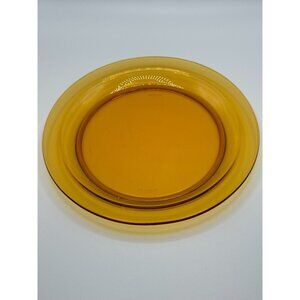 Vintage Duralex Vereco Made in France Amber Glass Salad Plate 7.5”